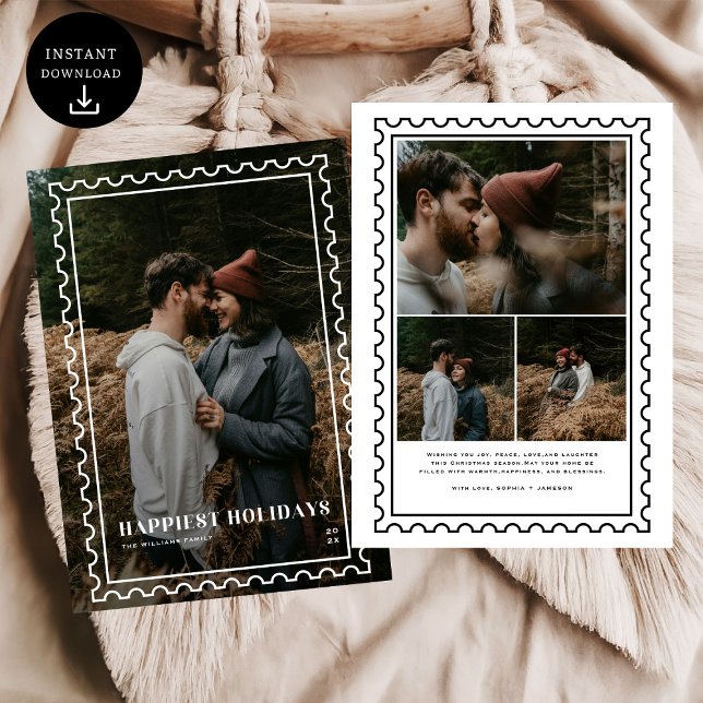 Tarjeta Festiva Foto de la familia de sellos de vacaciones más fel (Subido por el creador)