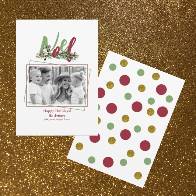 Tarjeta Festiva Foto de la familia Noel B/W (Subido por el creador)