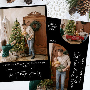 Tarjeta Festiva Foto de la familia personalizado Arco Minimalista
