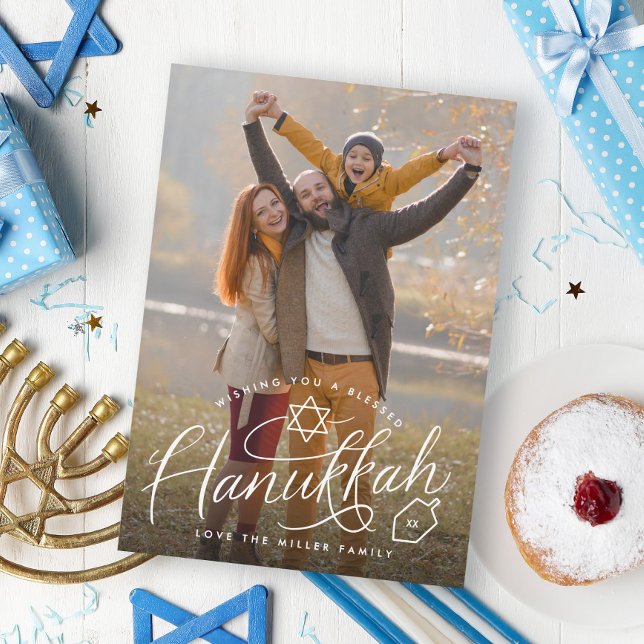 Tarjeta Festiva Foto de la mano de Hanukkah (Subido por el creador)
