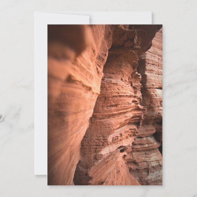 Tarjeta Festiva Foto de la naturaleza de las capas de arena (Anverso)