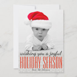 Tarjeta Festiva Foto de la temporada navideña de Snowflake