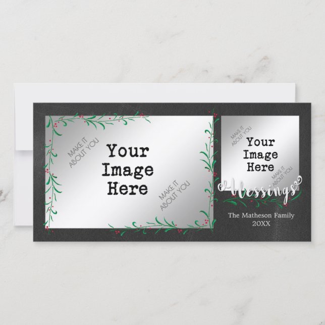 Tarjeta Festiva Foto de las BENDICIONES del Swag de la baya del (Anverso)