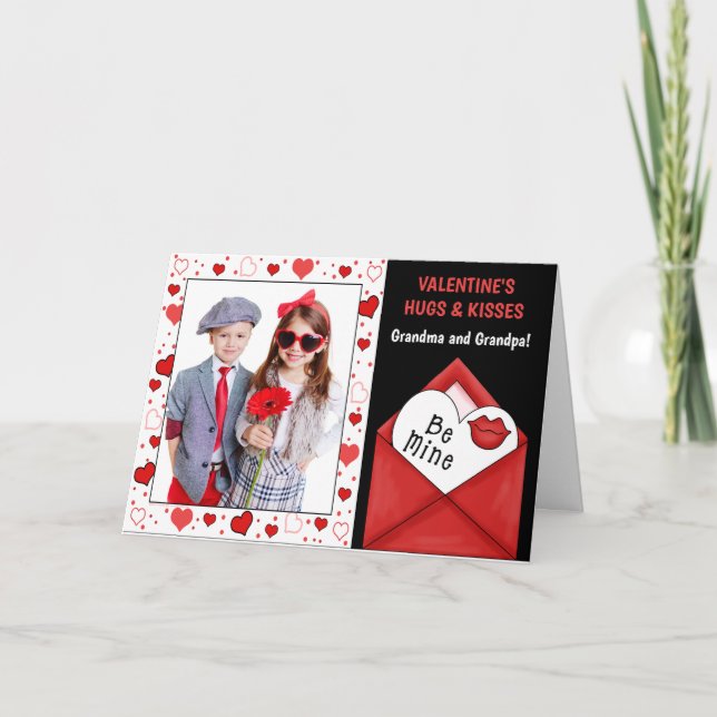 Tarjeta Festiva Foto de los abuelos El día de San Valentín Abuelos (Anverso)