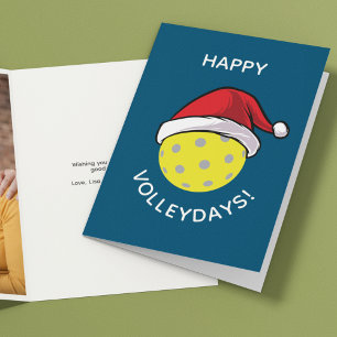 Tarjeta Festiva Foto de los Navidades azules de moda de Santa Cap 