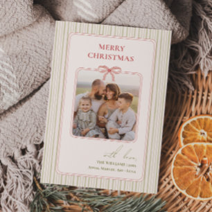 Tarjeta Festiva Foto de los Navidades de Coquette de la moda Grand