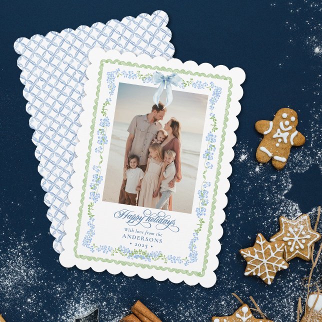 Tarjeta Festiva Foto de los Navidades de Garland del abuelo de Pre (Subido por el creador)