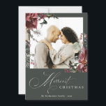 Tarjeta Festiva Foto de los Navidades Floral Merriest de Dusky Poi<br><div class="desc">Si necesitas más personalización,  por favor,  no dudes en enviarme un mensaje a yellowfebstudio@gmail.com.</div>