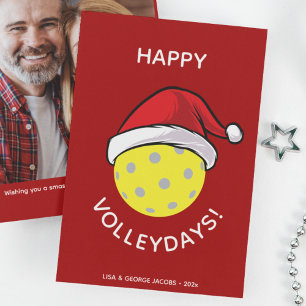 Tarjeta Festiva Foto de los Navidades rojos de moda de Santa Cap P