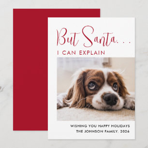 Tarjeta Festiva Foto de Mascota de Cute Happy Holidays