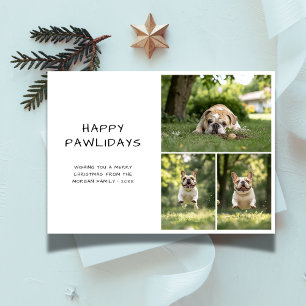 Tarjeta Festiva Foto de mascota Feliz Día de los Divertidos Navida