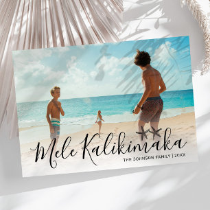 Tarjeta Festiva Foto de Mele Kalikimaka