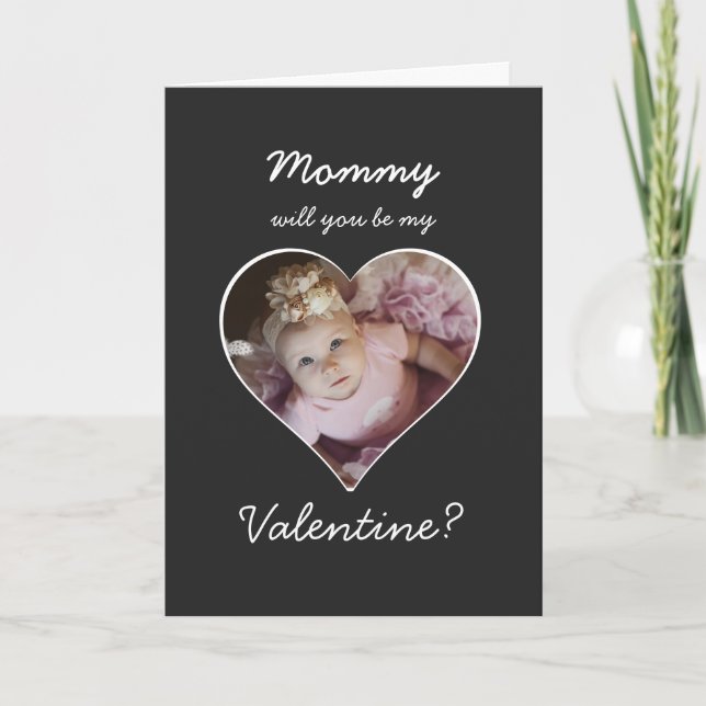 Tarjeta Festiva Foto de memoria Serás mi San Valentín (Anverso)