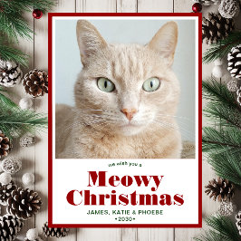 Tarjeta Festiva Foto de Meowy Navidades