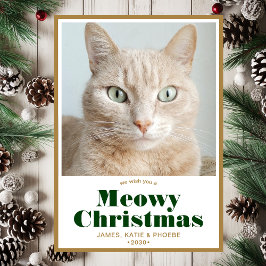 Tarjeta Festiva Foto de Meowy Navidades