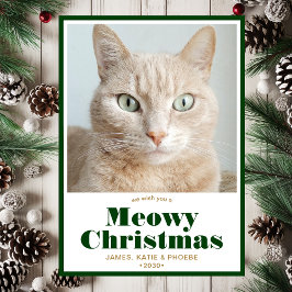 Tarjeta Festiva Foto de Meowy Navidades