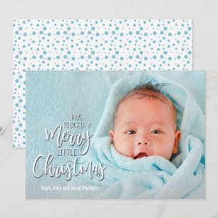 Tarjeta Festiva Foto de Merry Little Navidades