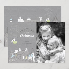 Tarjeta Festiva Foto de Navidades blancos de un libro de historias