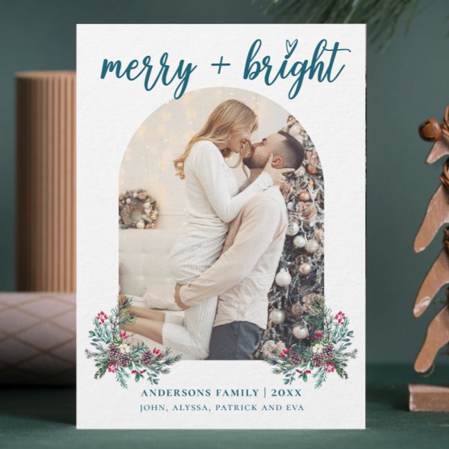 Tarjeta Festiva Foto de Navidades botánicos de Merry Bright Arch (Subido por el creador)