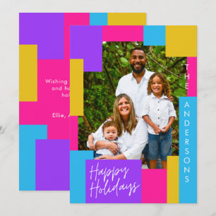 Tarjeta Festiva foto de navidades coloridos abstractos y modernos