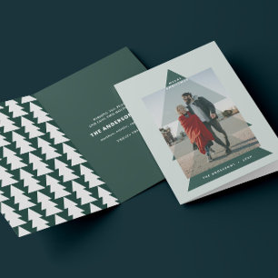 Tarjeta Festiva Foto de Navidades con un mínimo gráfico moderno