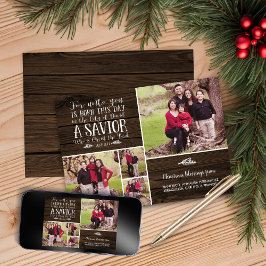 Tarjeta Festiva Foto de Navidades cristianos de Madera Rusa