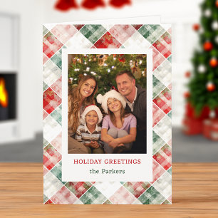Tarjeta Festiva Foto de Navidades de acuarela rusa