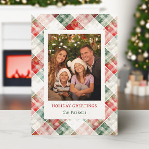 Tarjeta Festiva Foto de Navidades de acuarela rusa