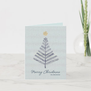 Tarjeta Festiva Foto de Navidades de árbol dibujados con la mano a
