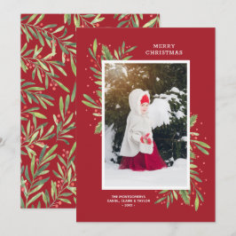 Tarjeta Festiva Foto de Navidades de Berries