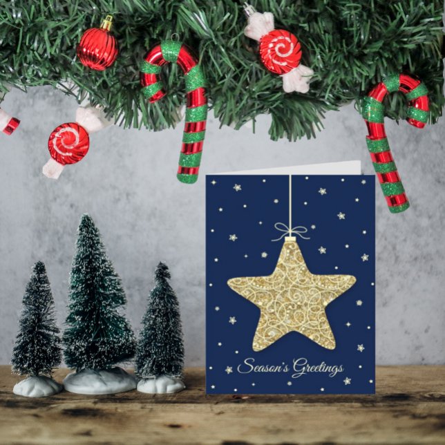 Tarjeta Festiva Foto de Navidades de honor de estrella moderna (Subido por el creador)