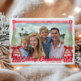 Tarjeta Festiva Foto de Navidades de la serie gastronómica Chinois