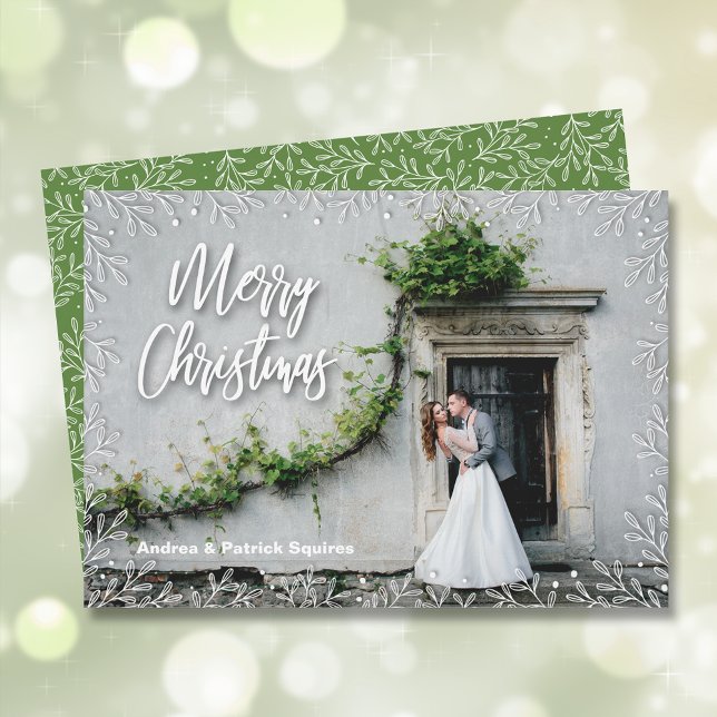 Tarjeta Festiva Foto de Navidades de las hojas blancas (Subido por el creador)