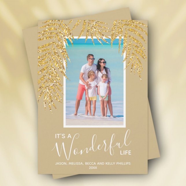 Tarjeta Festiva Foto de Navidades de palmeras tropicales (Subido por el creador)