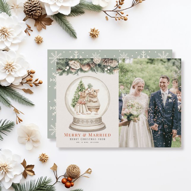 Tarjeta Festiva Foto de Navidades de parejas de ratón casados y me (Subido por el creador)