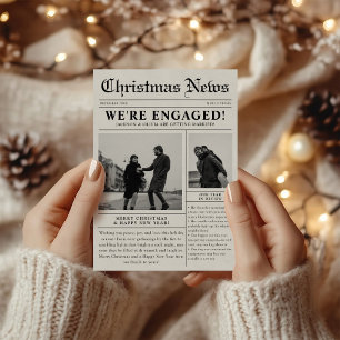 Tarjeta Festiva Foto de Navidades de periódicos comprometidos