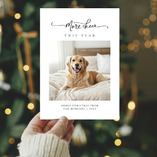 Tarjeta Festiva Foto de Navidades de perro Minimalistas más animad