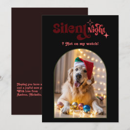 Tarjeta Festiva Foto de Navidades de perros Mascotas de Rosewood M