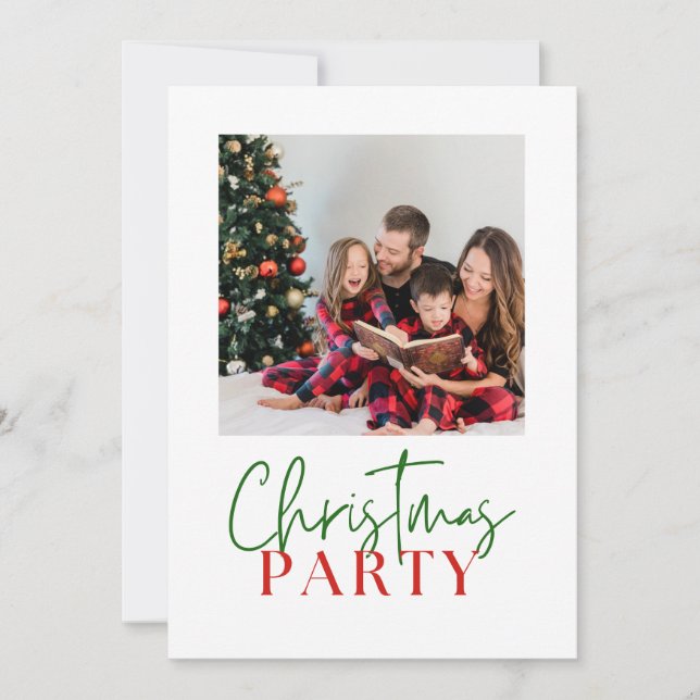 Tarjeta Festiva Foto de Navidades de personalizable (Anverso)