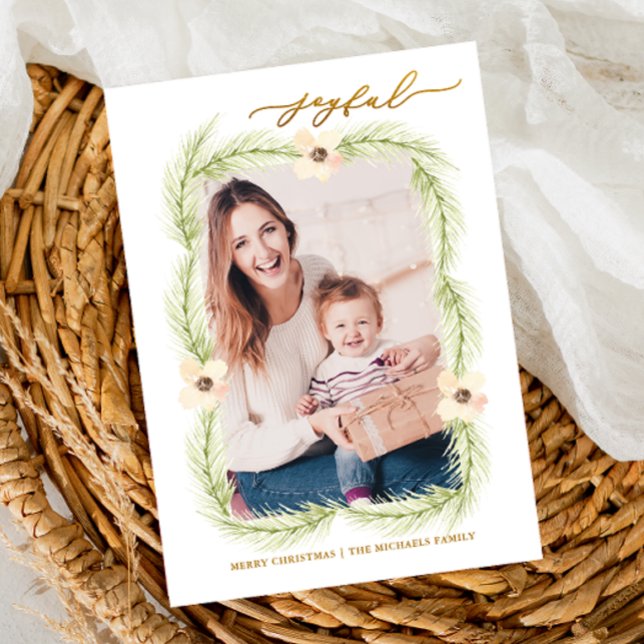Tarjeta Festiva Foto de Navidades de ramas alegres (Subido por el creador)