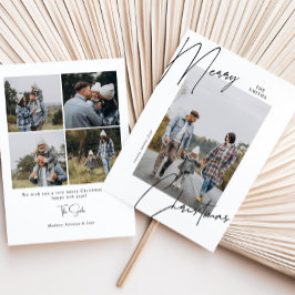 Tarjeta Festiva Foto de Navidades de retrato caligráfico de guión