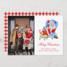 Foto de Navidades de Santa Gingham que duermen en 