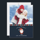 Tarjeta Festiva Foto de Navidades de Santa Slaus<br><div class="desc">Un ilustracion moderno y bonito de un Santa decora esta carta con las palabras Feliz Navidad. Usa tu foto favorita para hacer un recuerdo único y moderno de Feliz Navidad. Diseñado para ti por Blackberry Boulevard.</div>