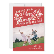 Foto de Navidades de tipografía de Red Vintage Hol