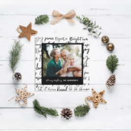 Tarjeta Festiva Foto de navidades de tipografía gráfica en negrita