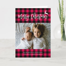 Tarjeta Festiva Foto de Navidades del patrón de colocación