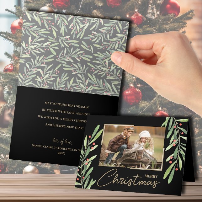 Tarjeta Festiva Foto de Navidades doblados de Branch and Berries (Subido por el creador)