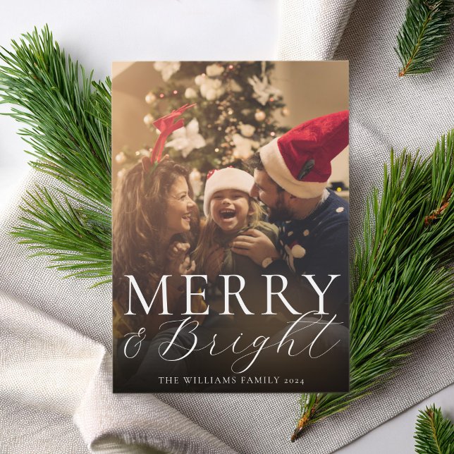 Tarjeta Festiva Foto de Navidades elegantes modernos y brillantes (Subido por el creador)