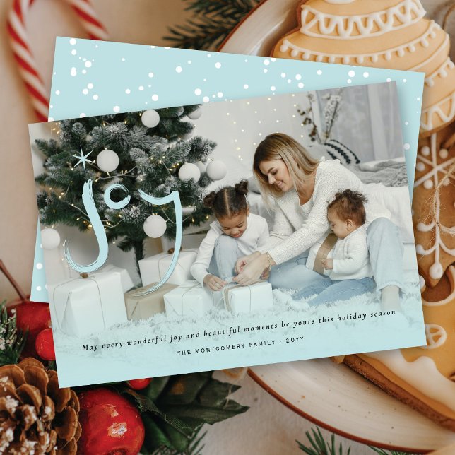 Tarjeta Festiva Foto de Navidades estrellas de caligrafía de alegr (Subido por el creador)