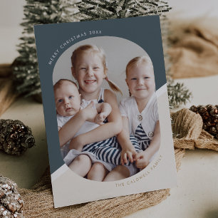 Tarjeta Festiva Foto de Navidades familiares de la familia POPPY B